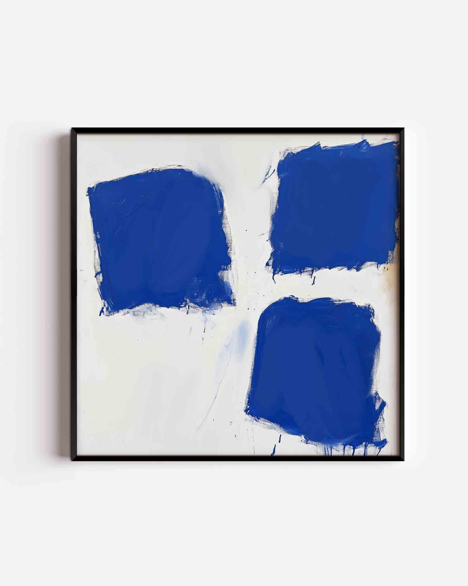 Blauwe vlakken Poster
