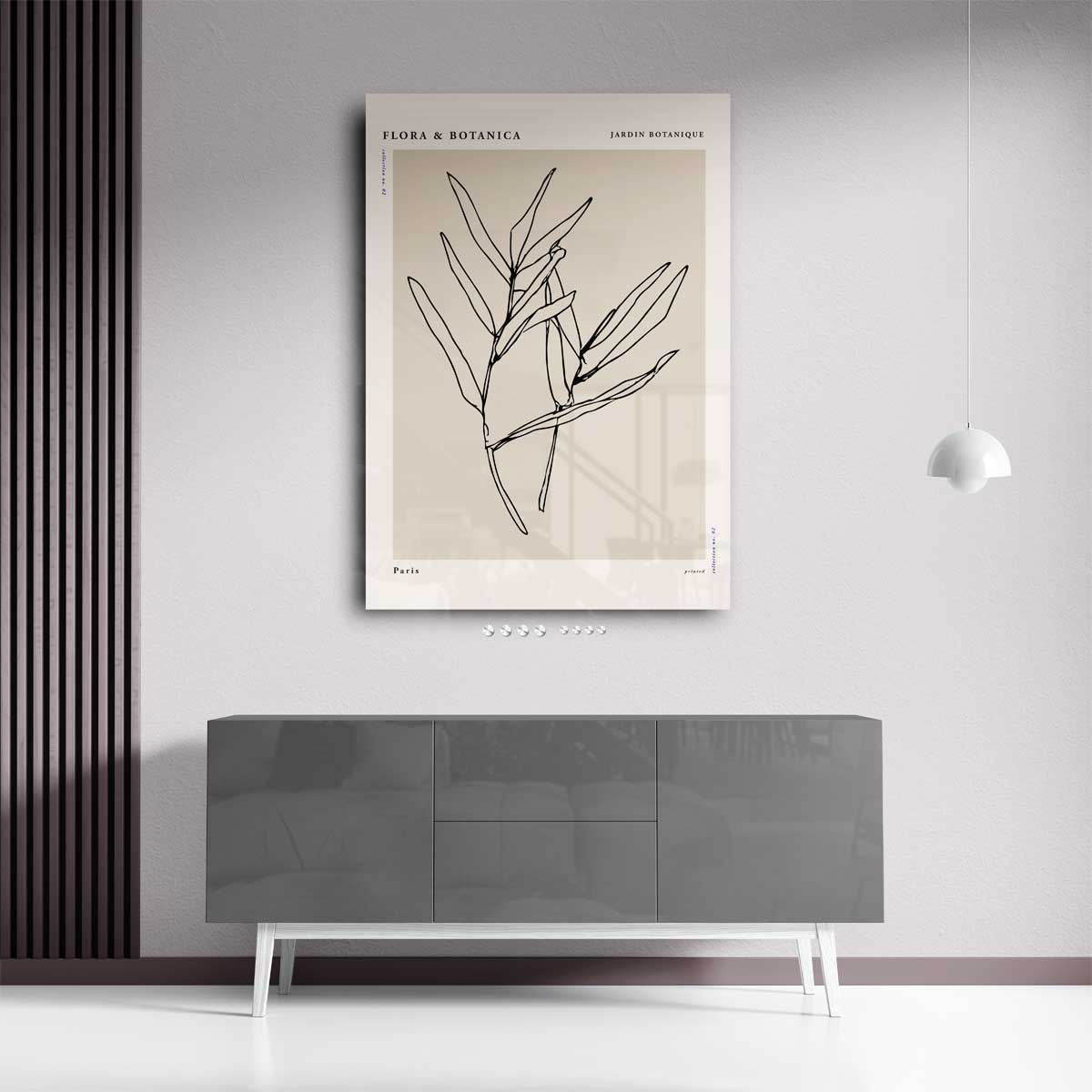 Botanische Schetswandeling Kunstwerk-canvas-dibond-plexiglas-wanddecoratie-WallArtistic