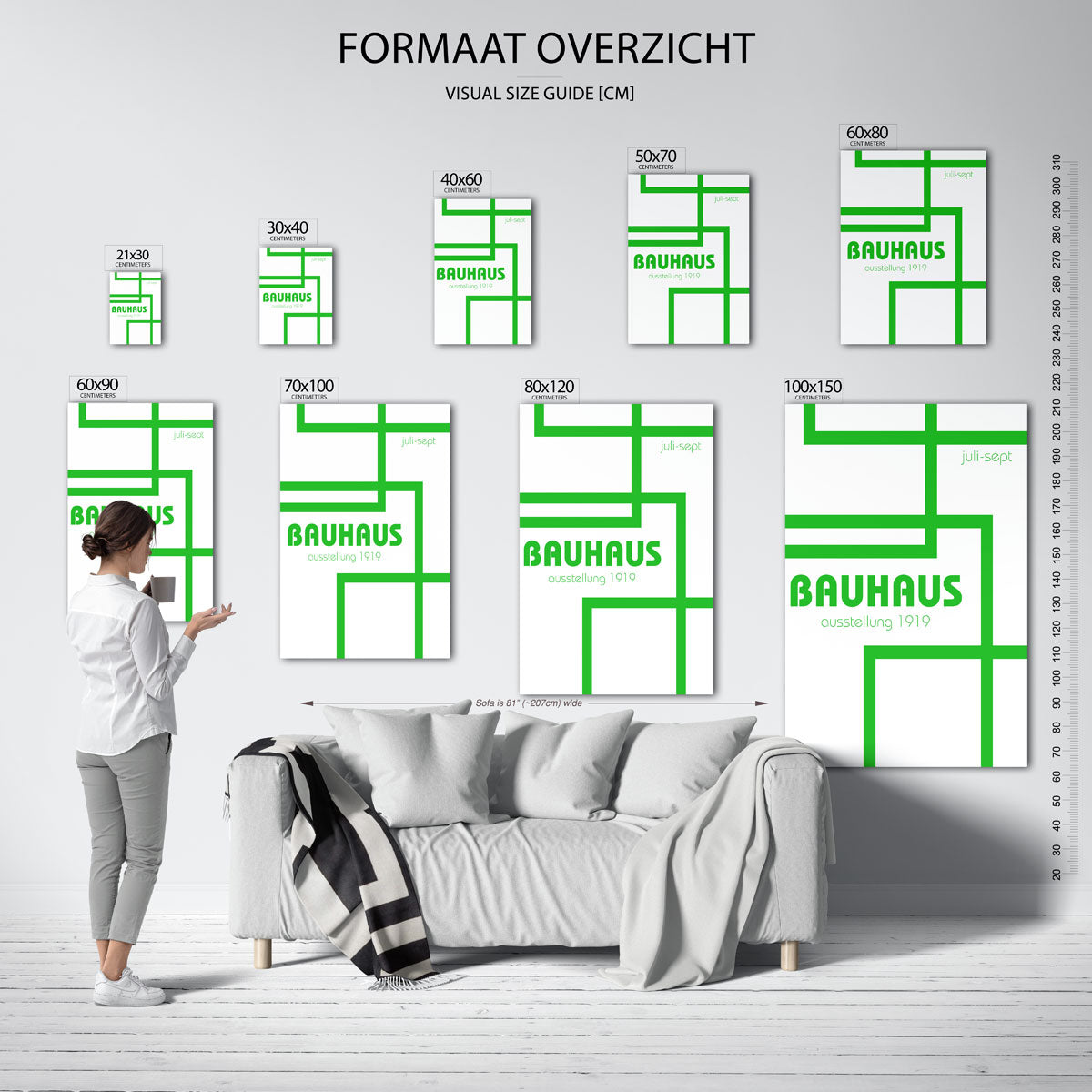 Lijnen en kleurvlakken Poster
