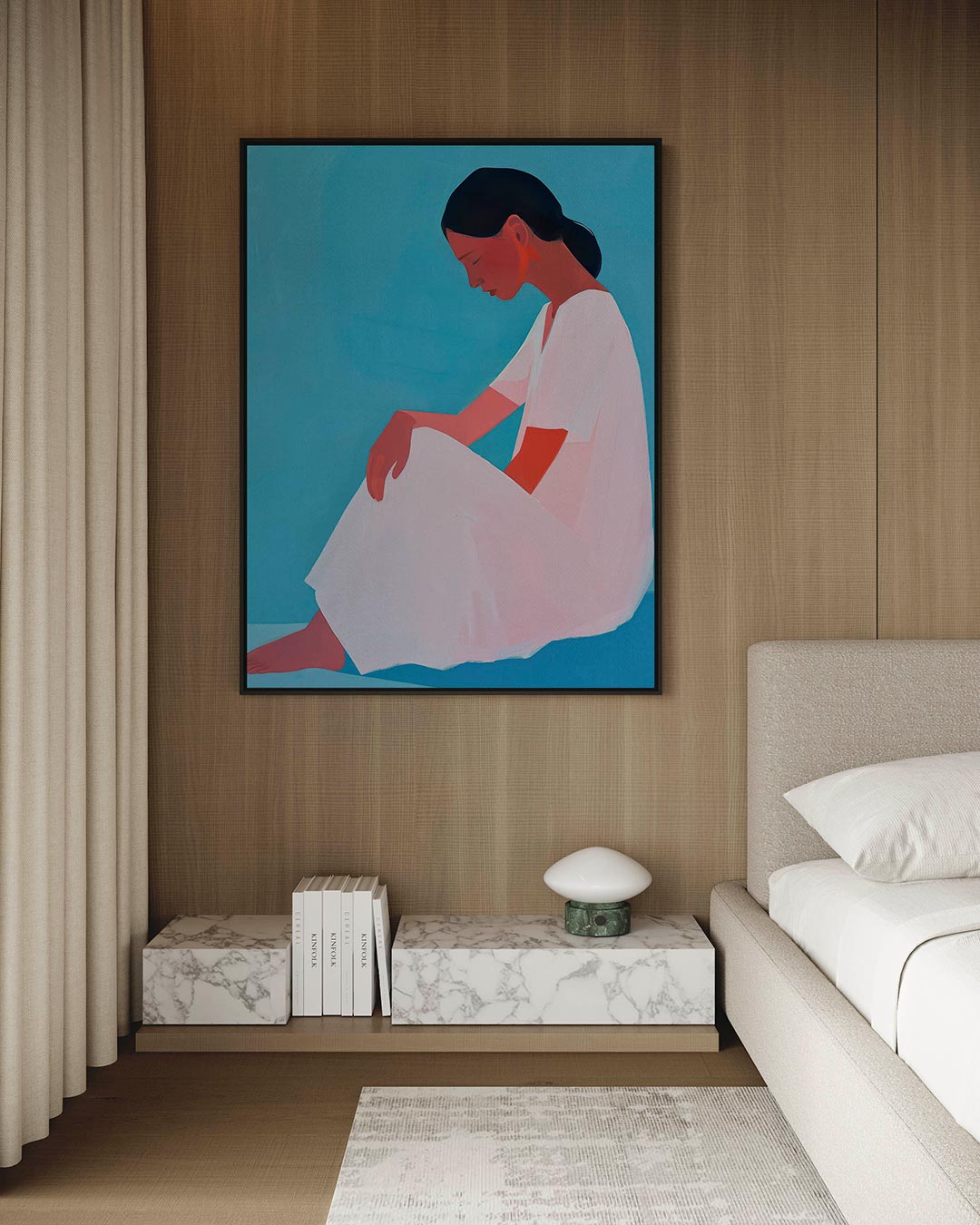 Zittende vrouw Kunstwerk