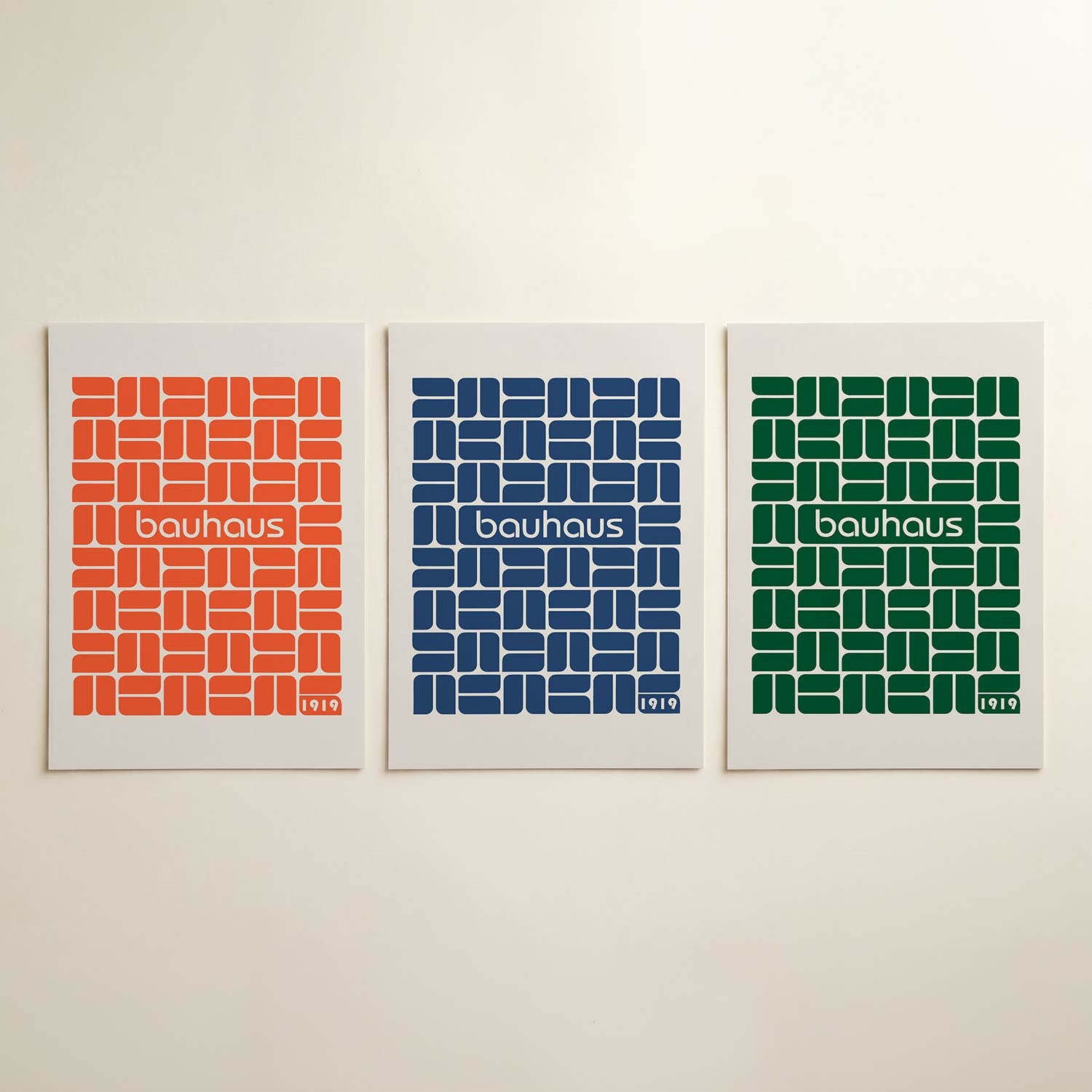 Vormritme en kleur Posterset