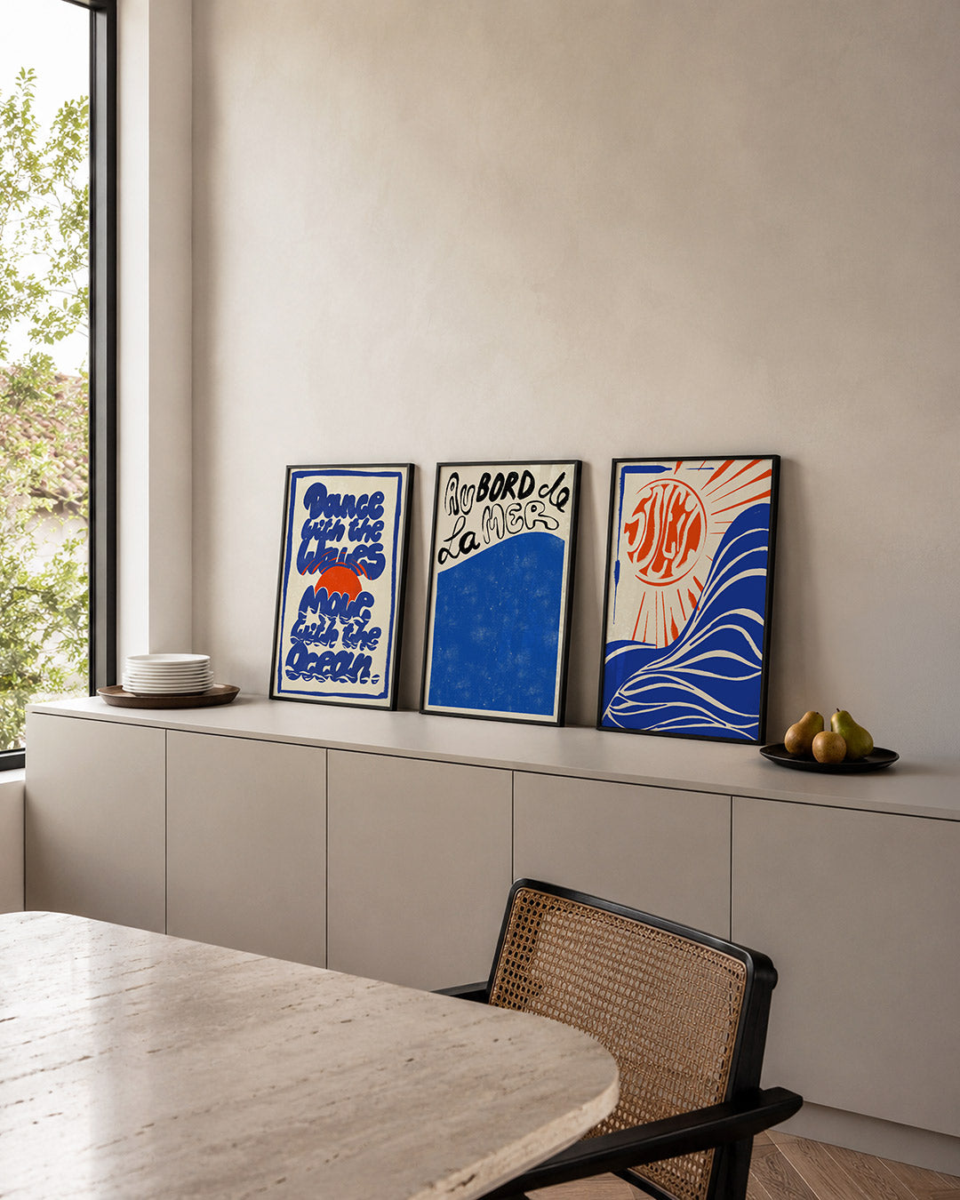 Golvend lijnenspel Posterset
