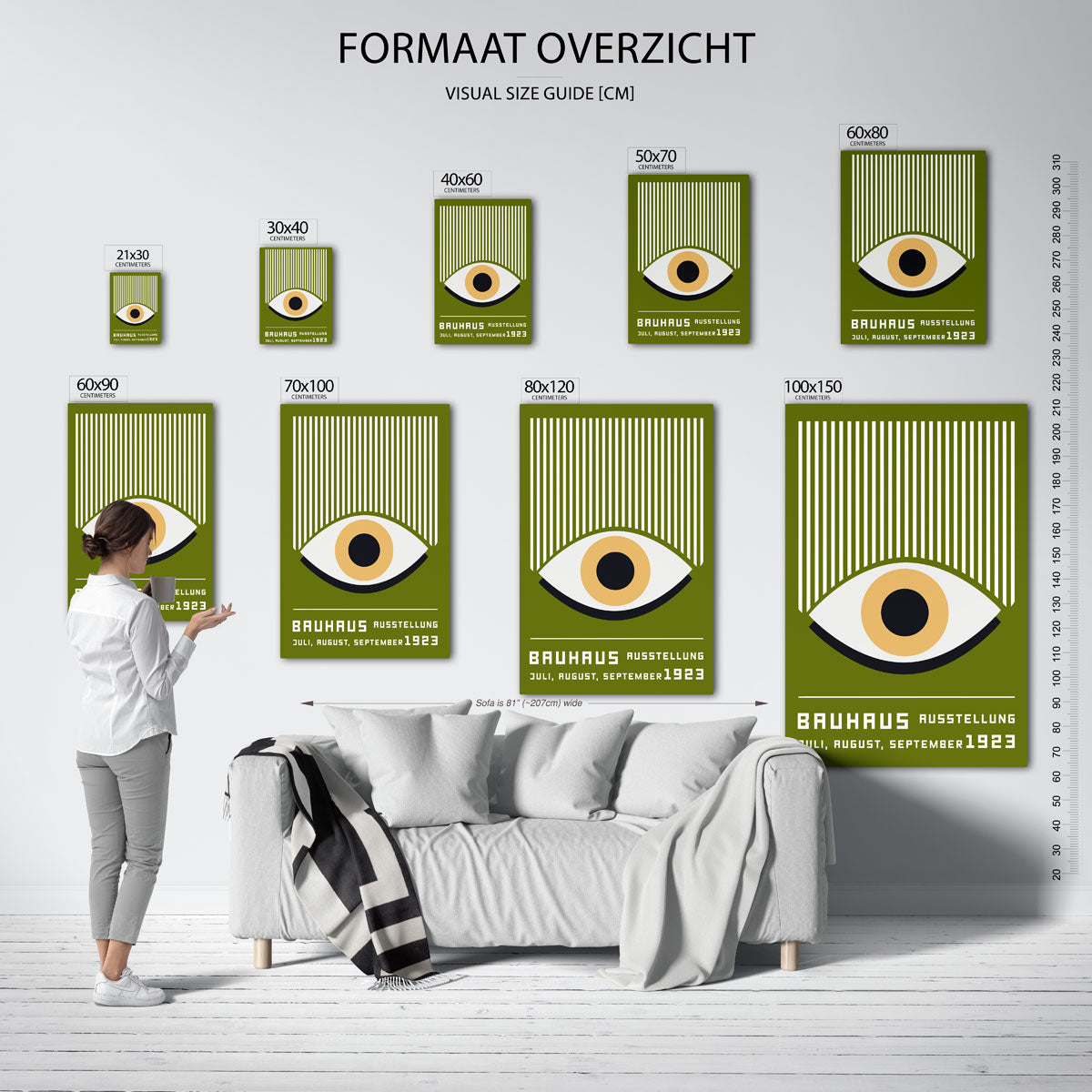 Oog en lijnen Poster