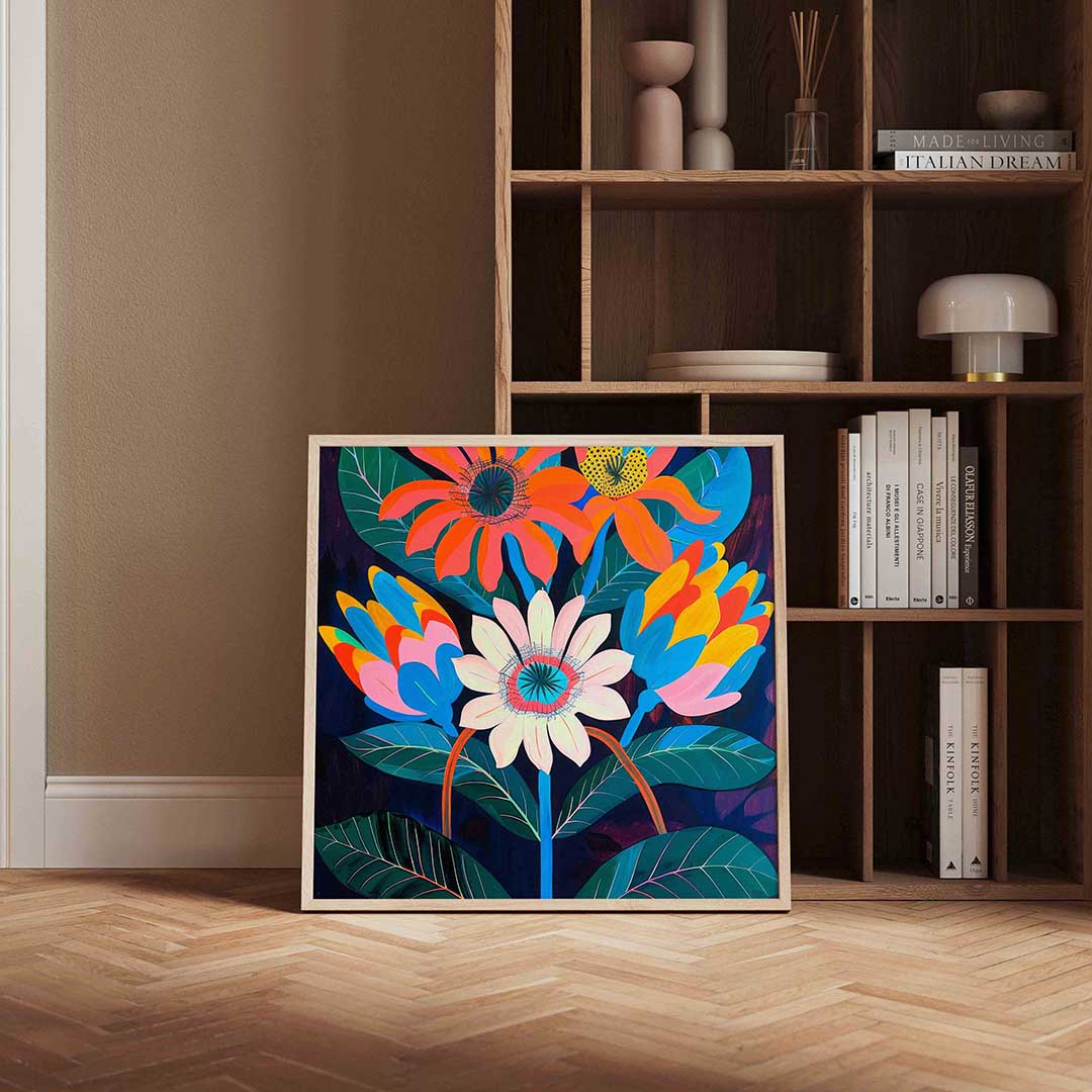 Bloemen en bladeren Poster