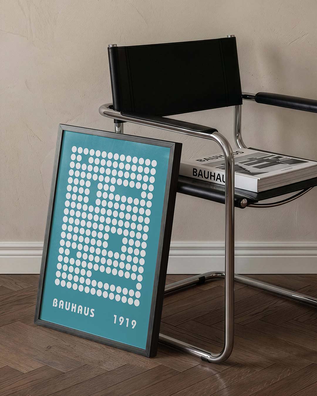Cirkelpatroon en typografie Poster
