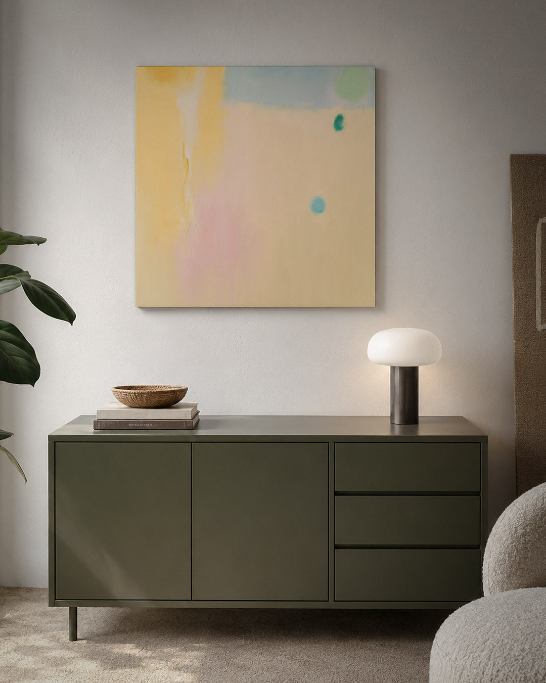 Zachte kleurencompositie Kunstwerk