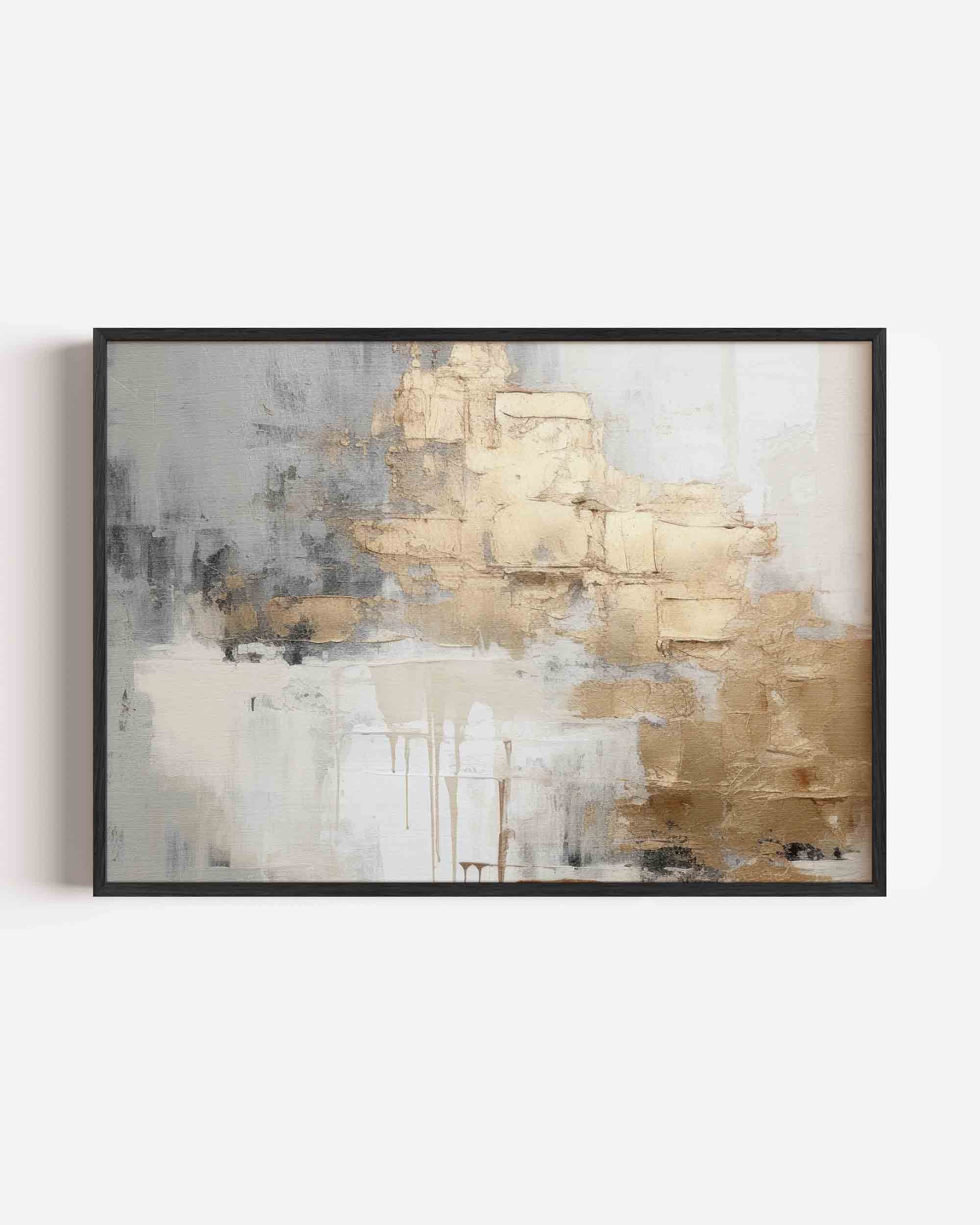 Abstracte beige en grijze textuur Poster