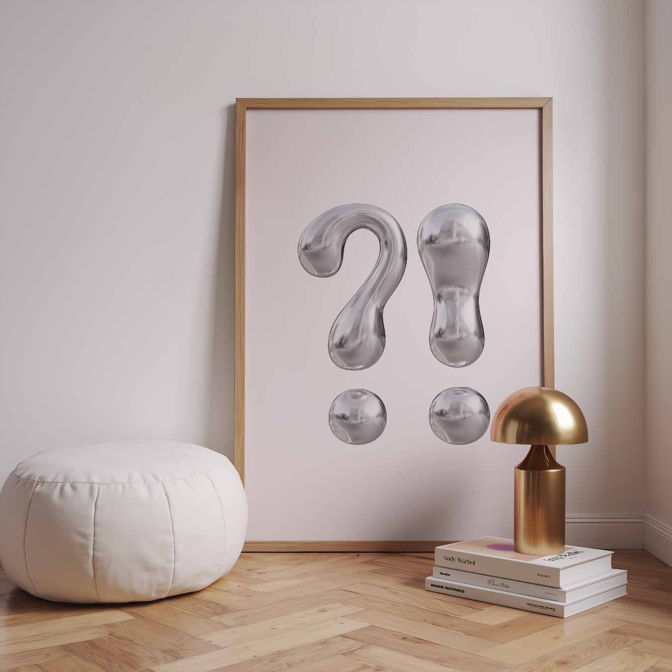Moderne Vragen en Uitroeptekens Poster-WallArtistic