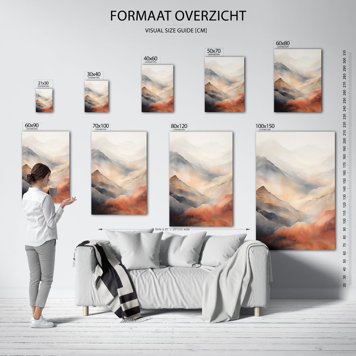 Bergen in mist Poster