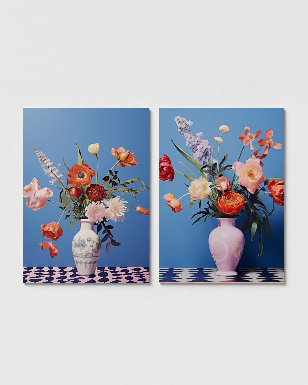 Bloemrijke compositie Posterset