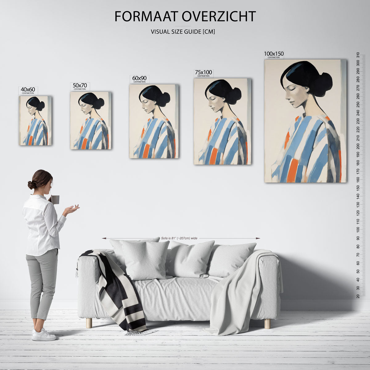 Gestileerde vrouw Kunstwerk