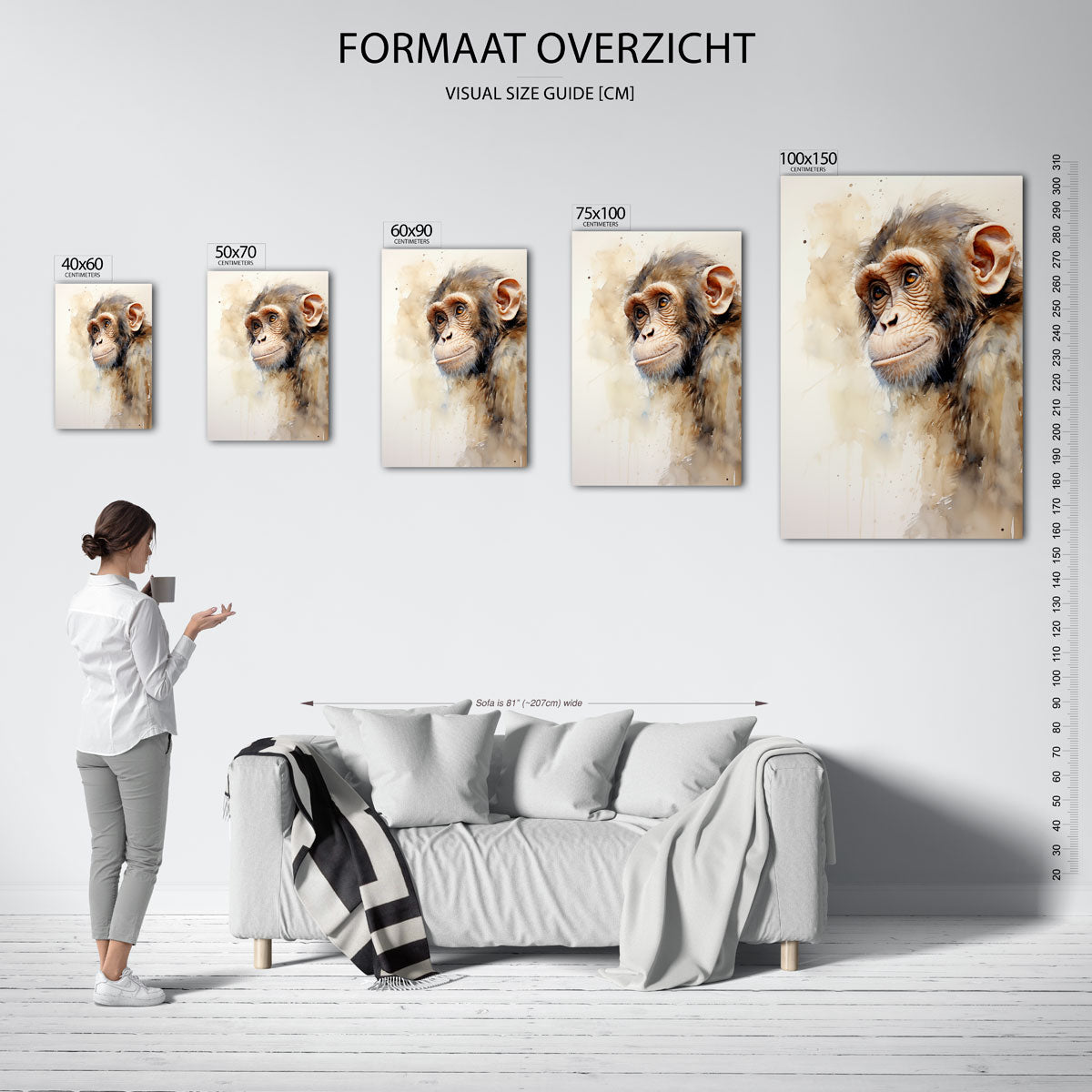 Dromerige aap Kunstwerk