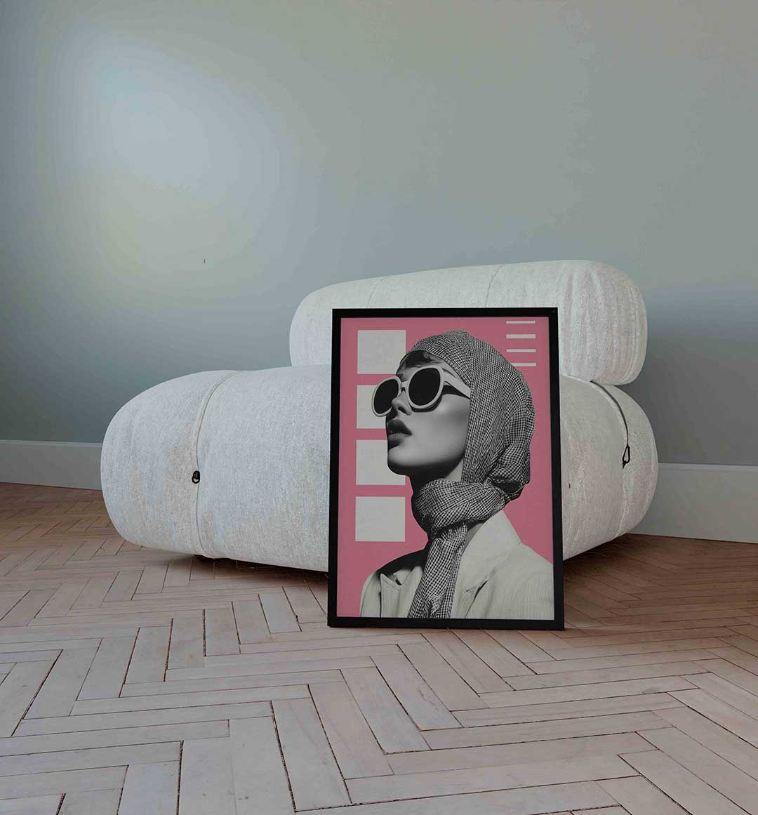 Vrouw met zonnebril Poster