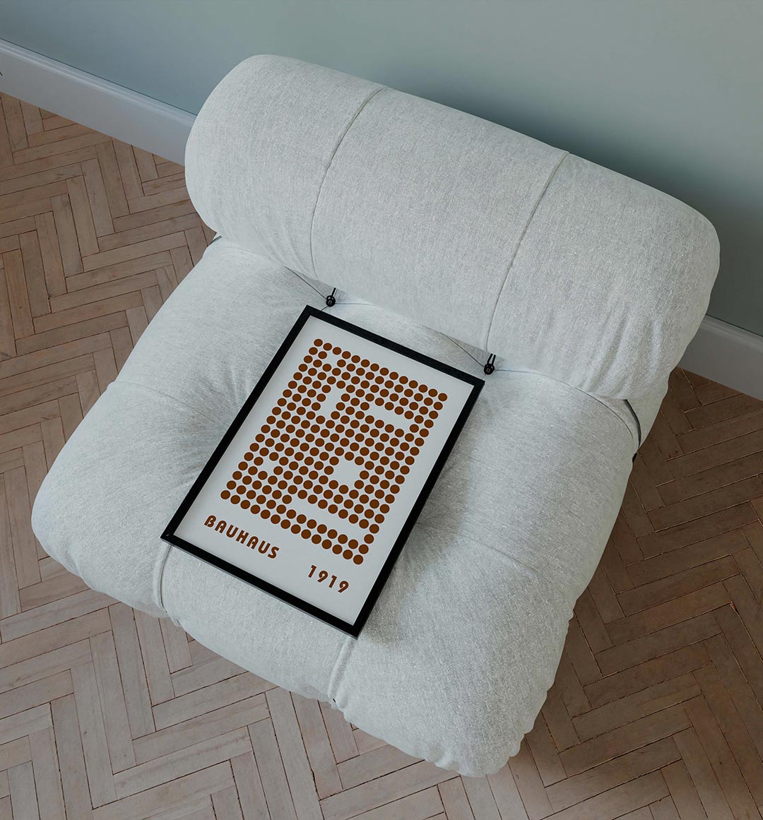 Cirkelpatroon en typografie Poster
