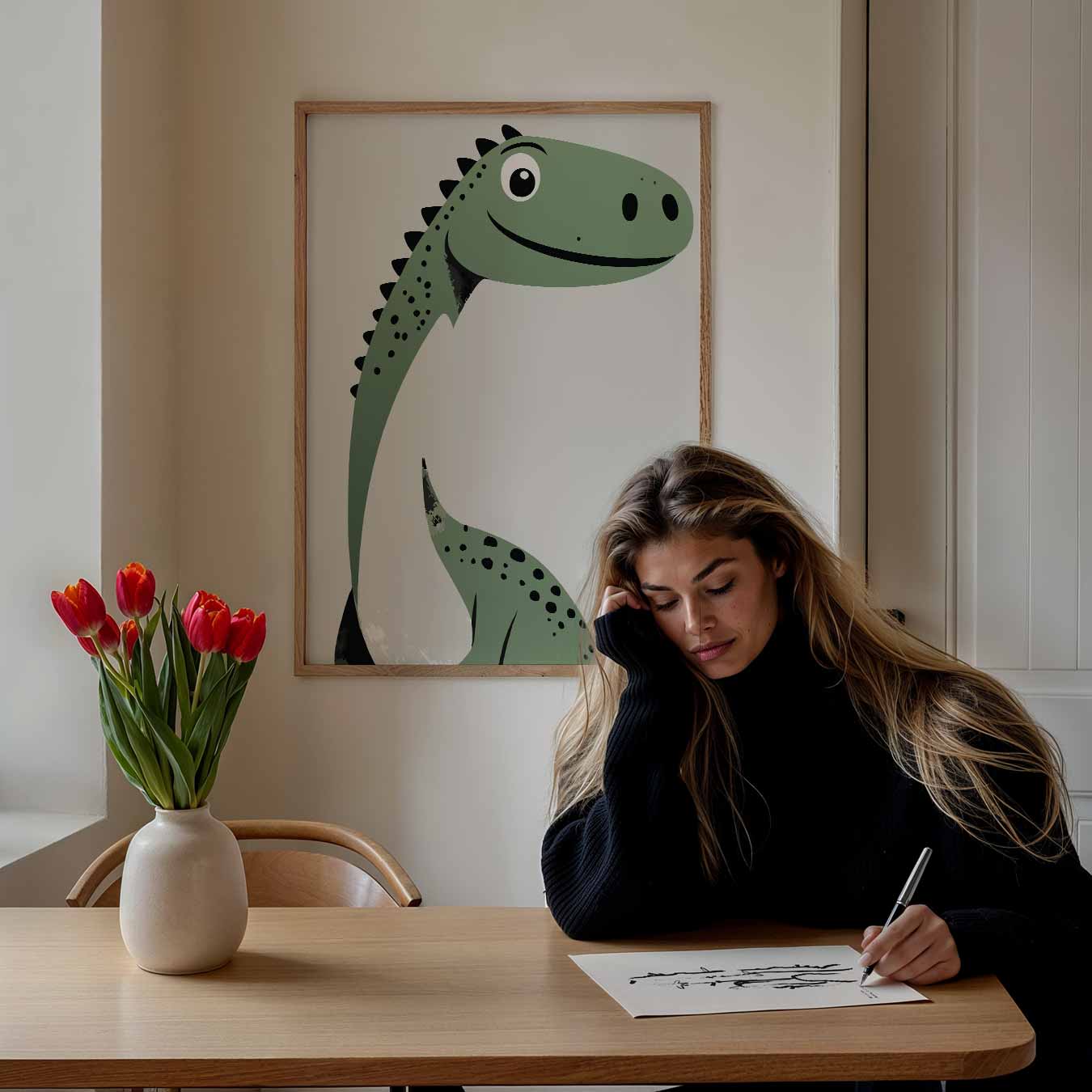 Schattige Dino Poster-WallArtistic