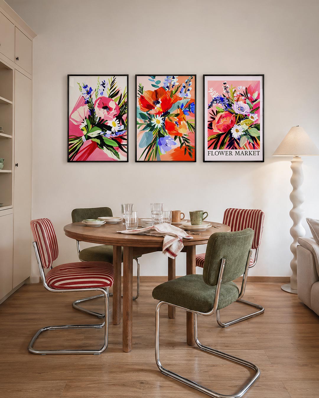 Bloemen en kleuren Posterset