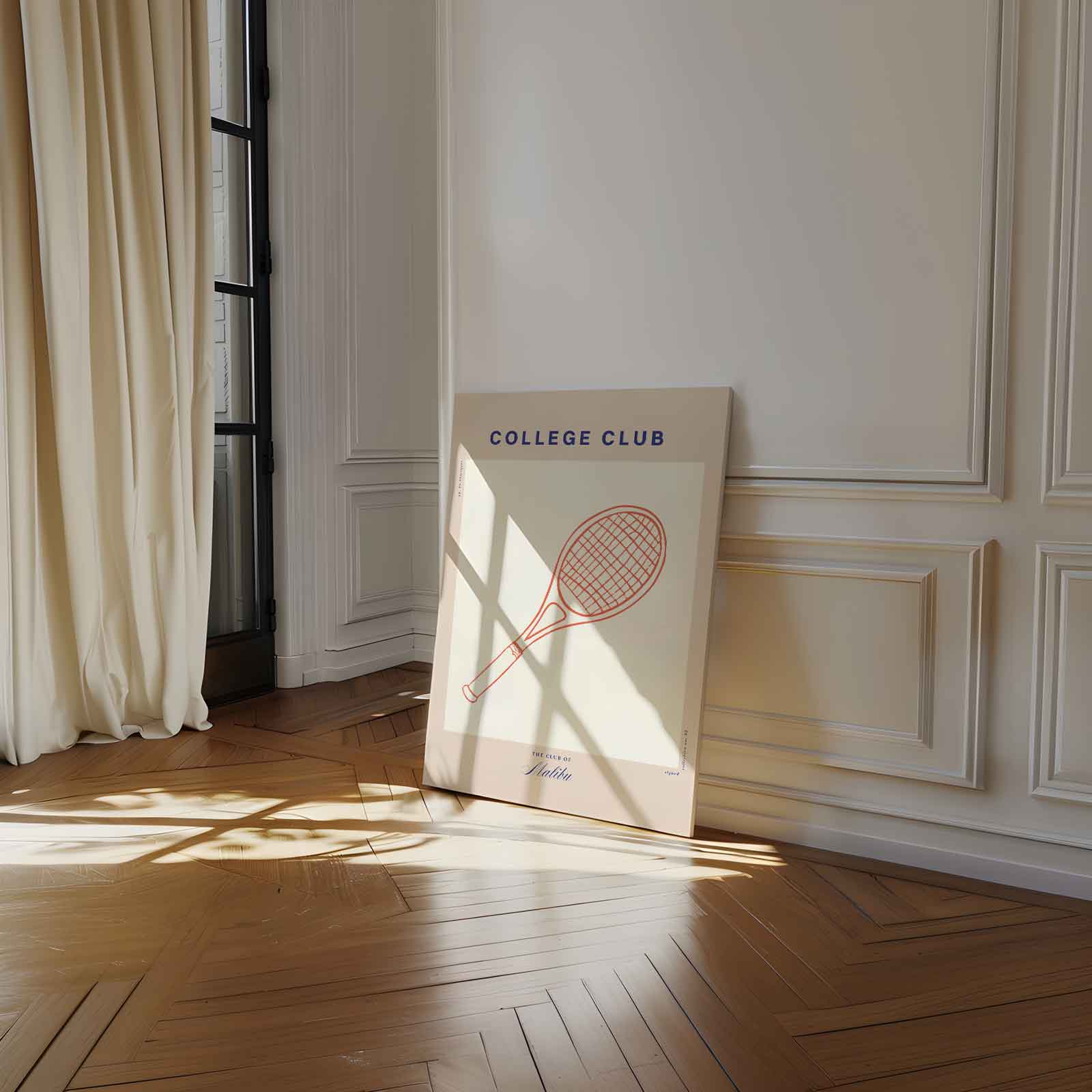 Retro Tennis Racket Poster