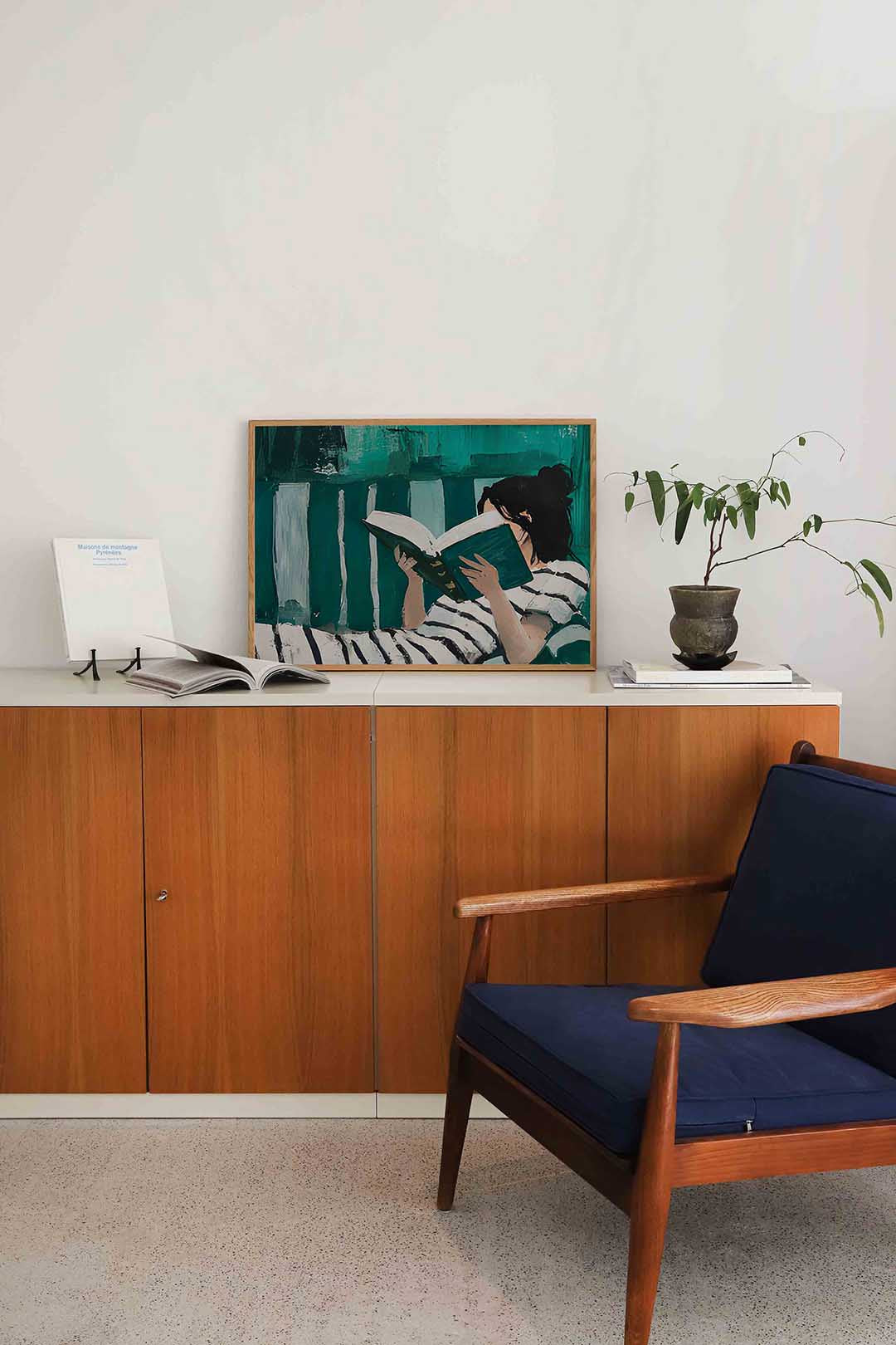 Lezende vrouw Poster