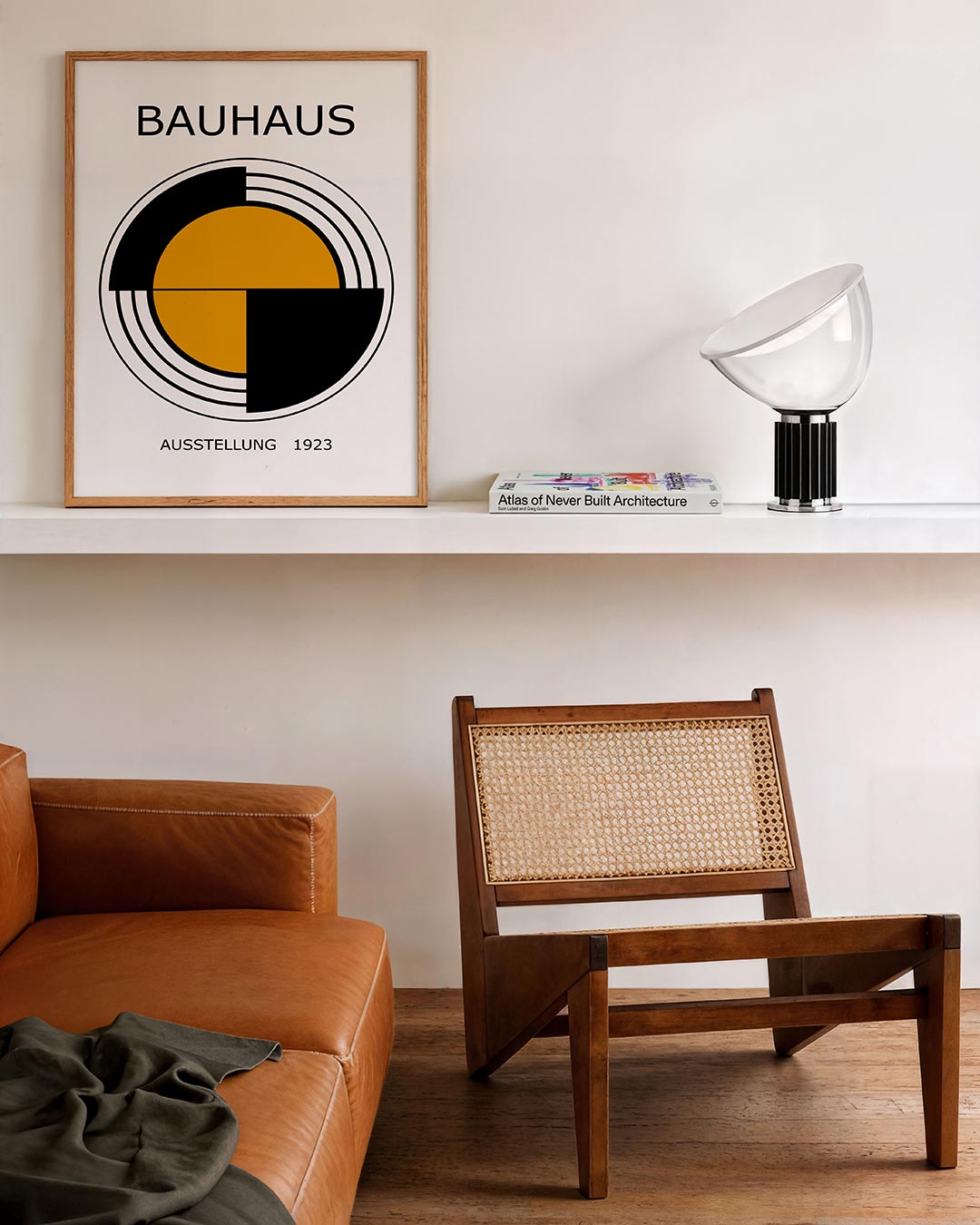Cirkelstructuur en lijnen Poster