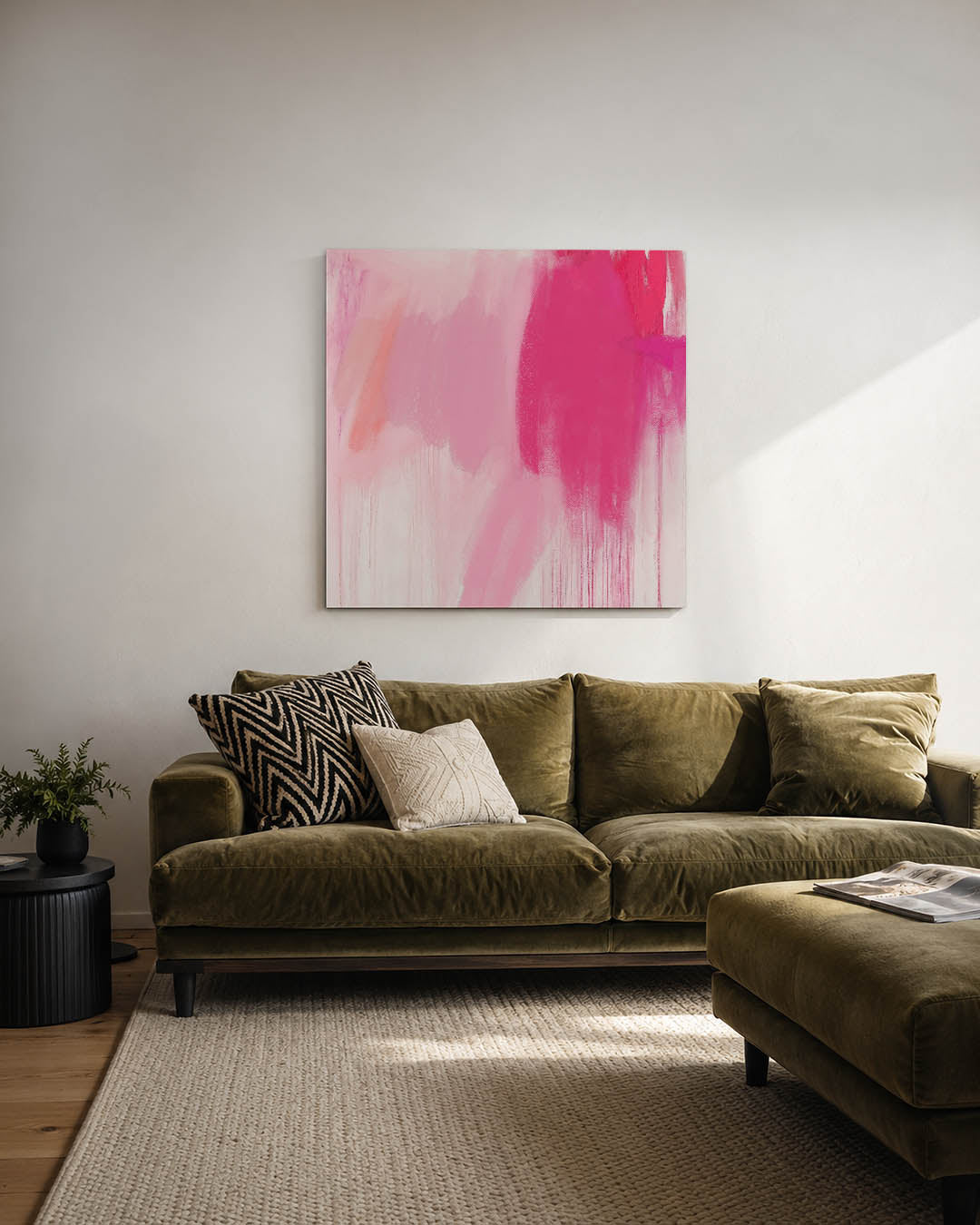 Vloeiende kleurencompositie Kunstwerk