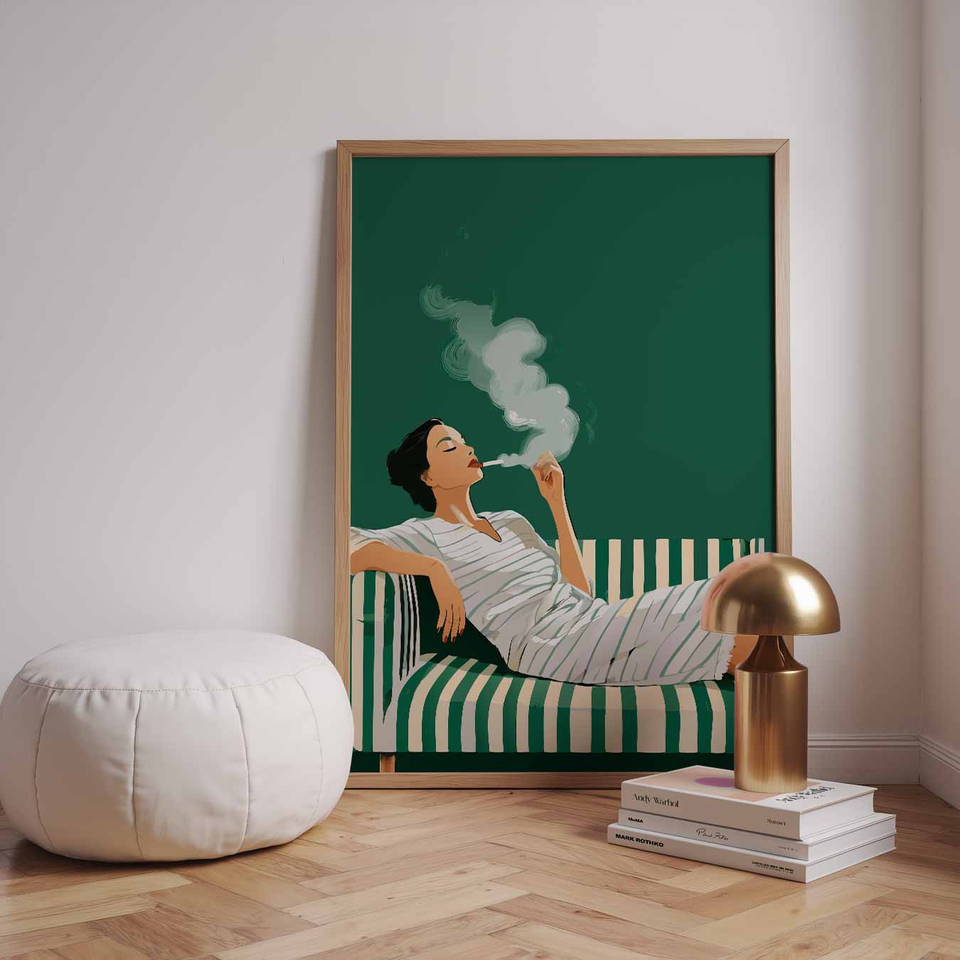 Chill op de Bank Poster-WallArtistic
