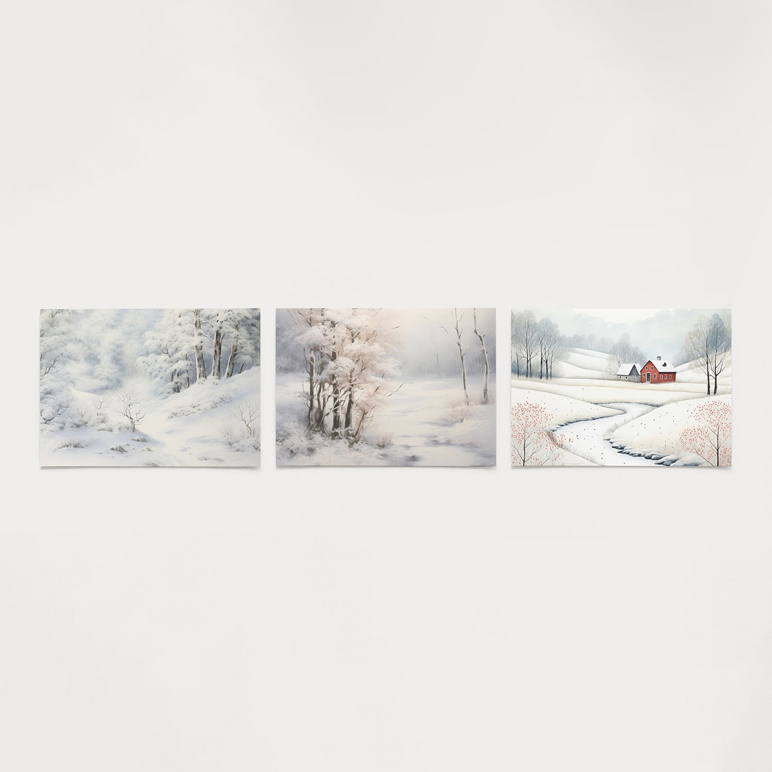 Sneeuwlandschap harmonie Posterset