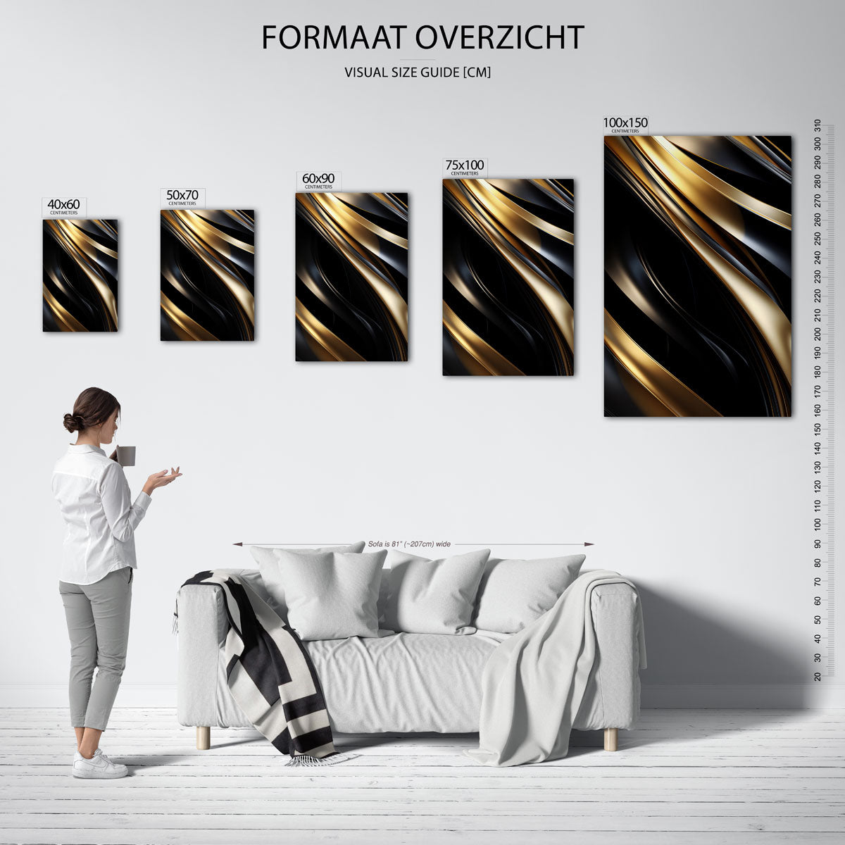 Golvende lijnen Kunstwerk