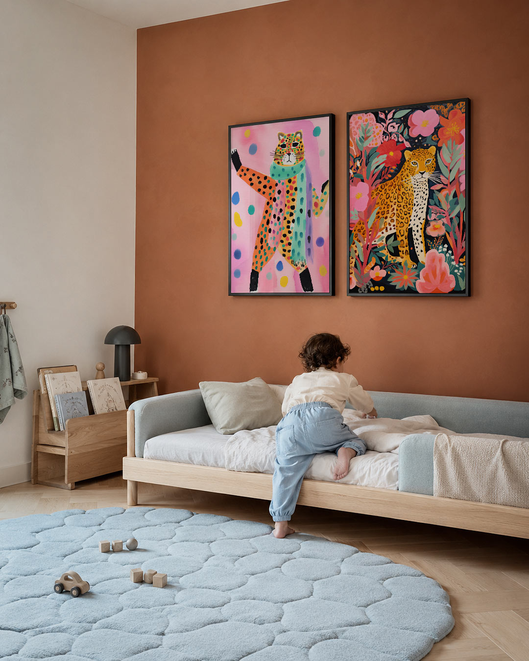 Vrolijke kleurenkat Posterset