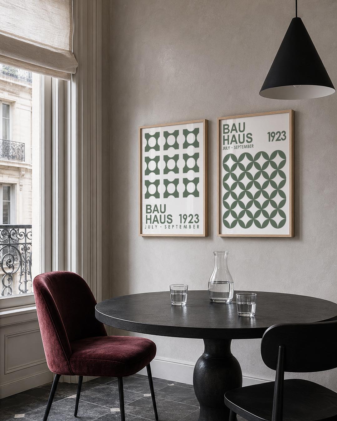 Cirkelpatroon en tekst Posterset