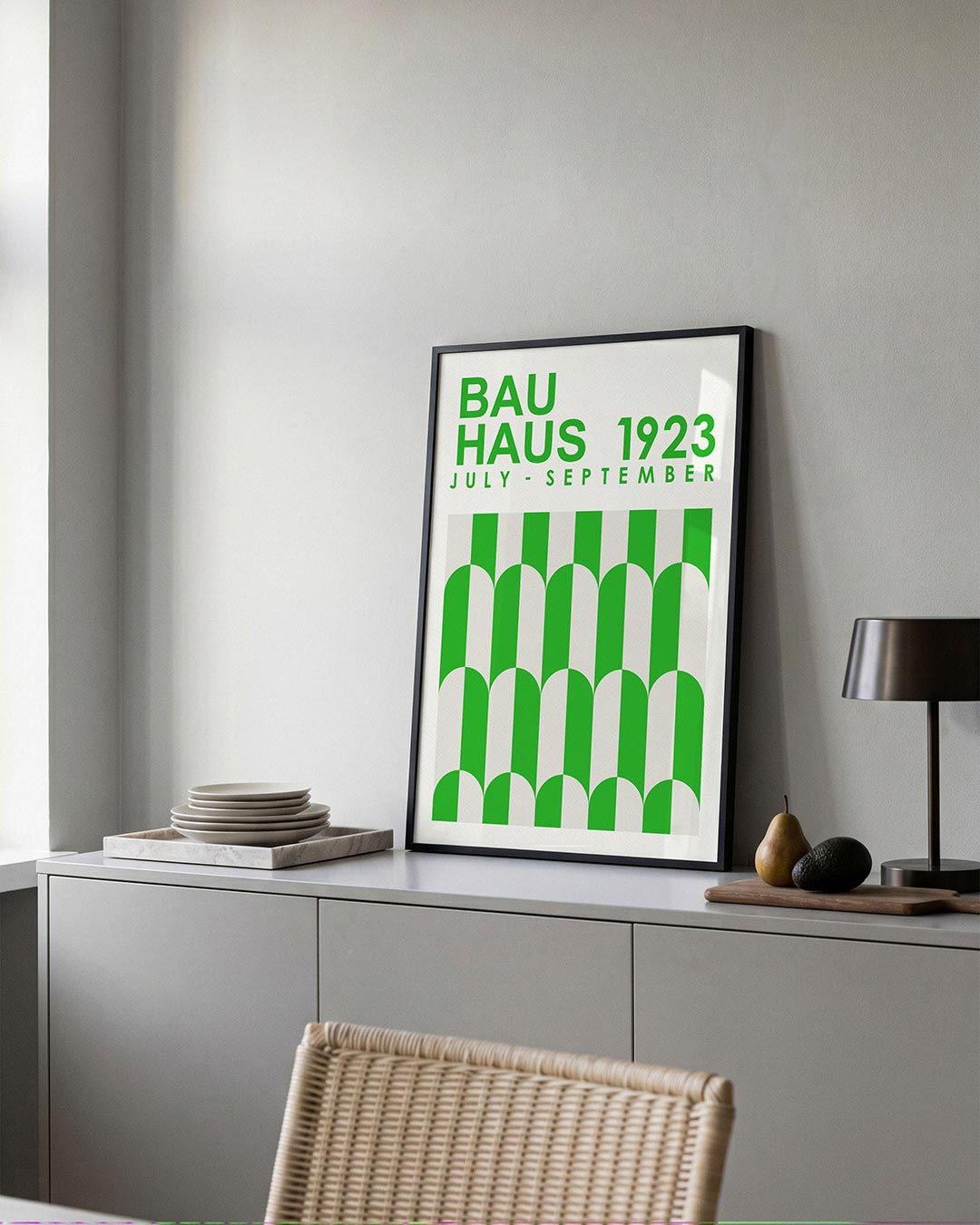 Groene boogpatronen Poster