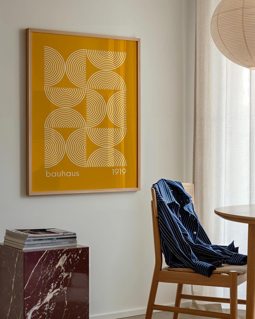 Cirkelritme geel Poster