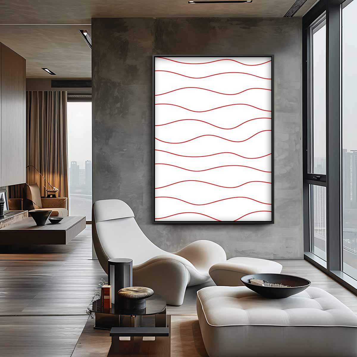 Golven van Rust Kunstwerk-canvas-dibond-plexiglas-wanddecoratie-WallArtistic