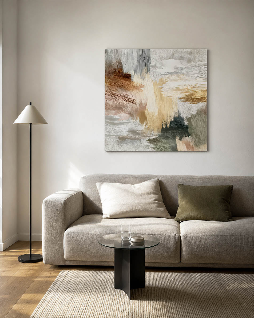 Dynamische kleurencompositie Kunstwerk