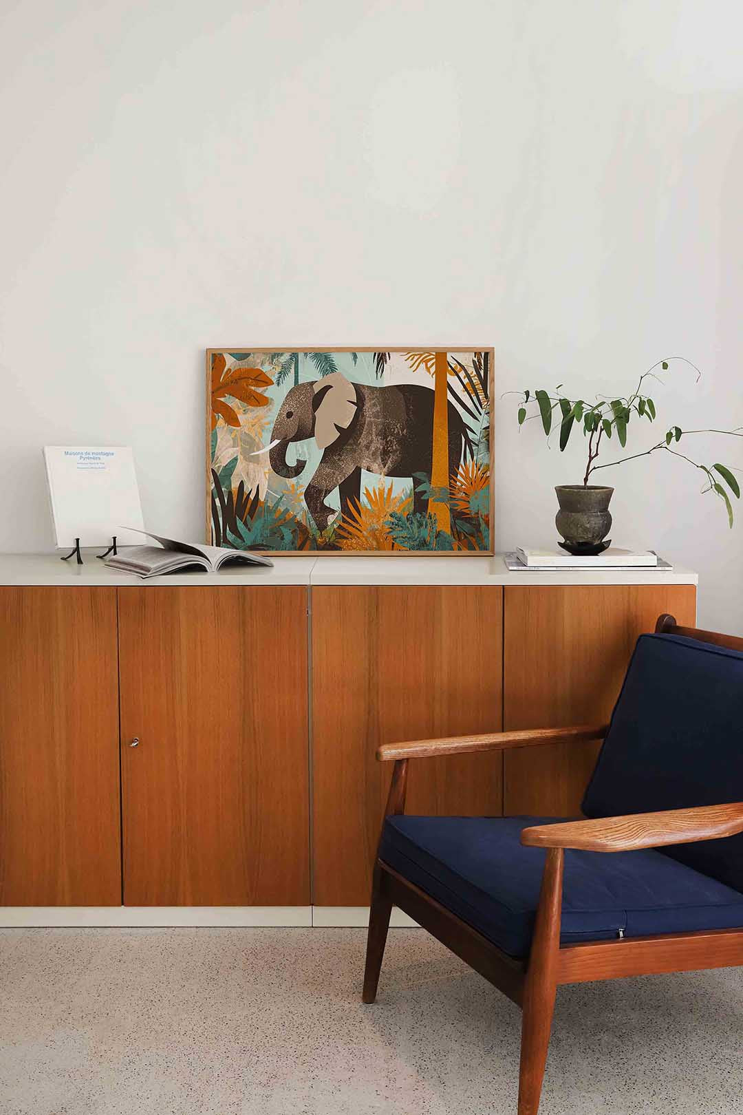 Olifant in jungle Poster