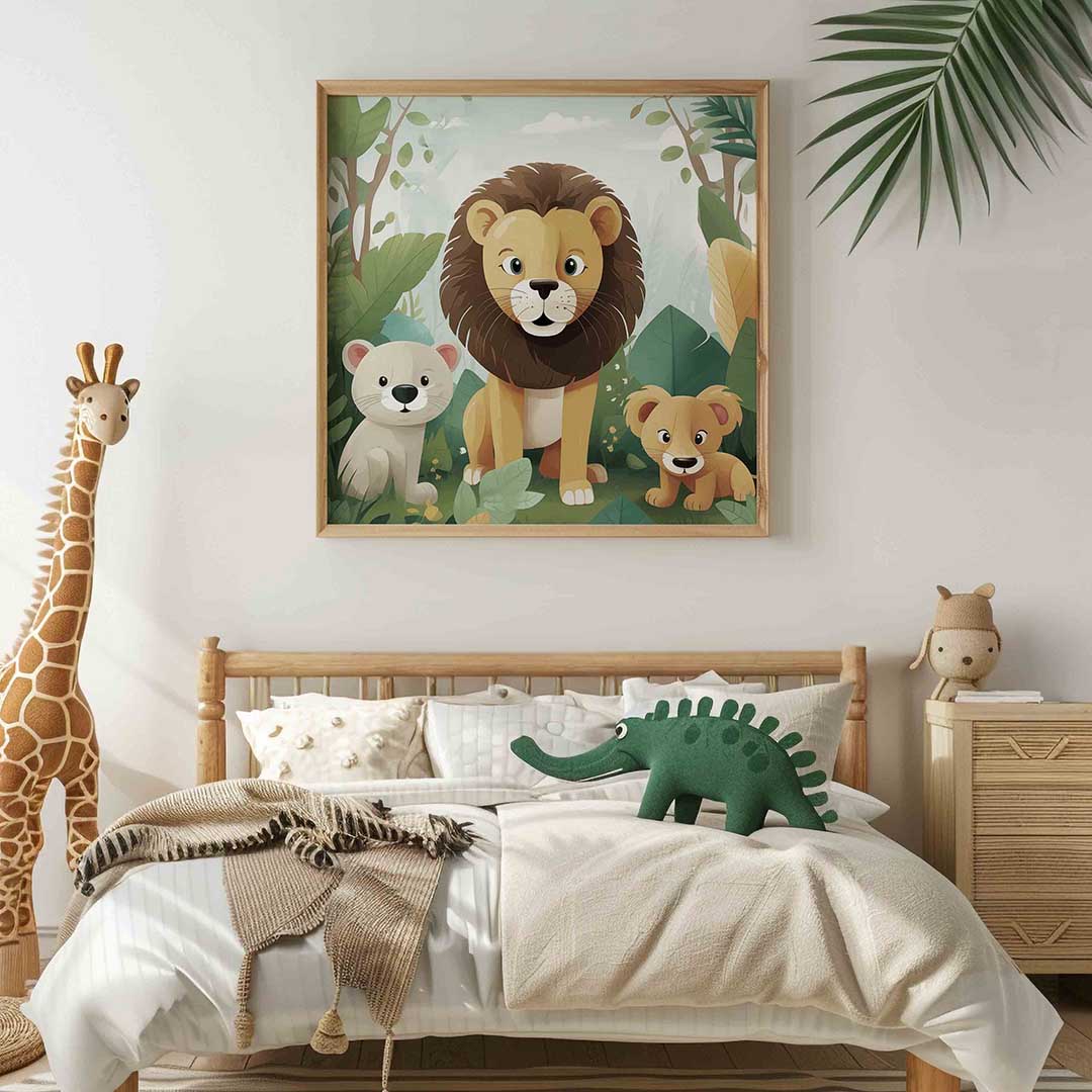 Leeuwenfamilie Poster