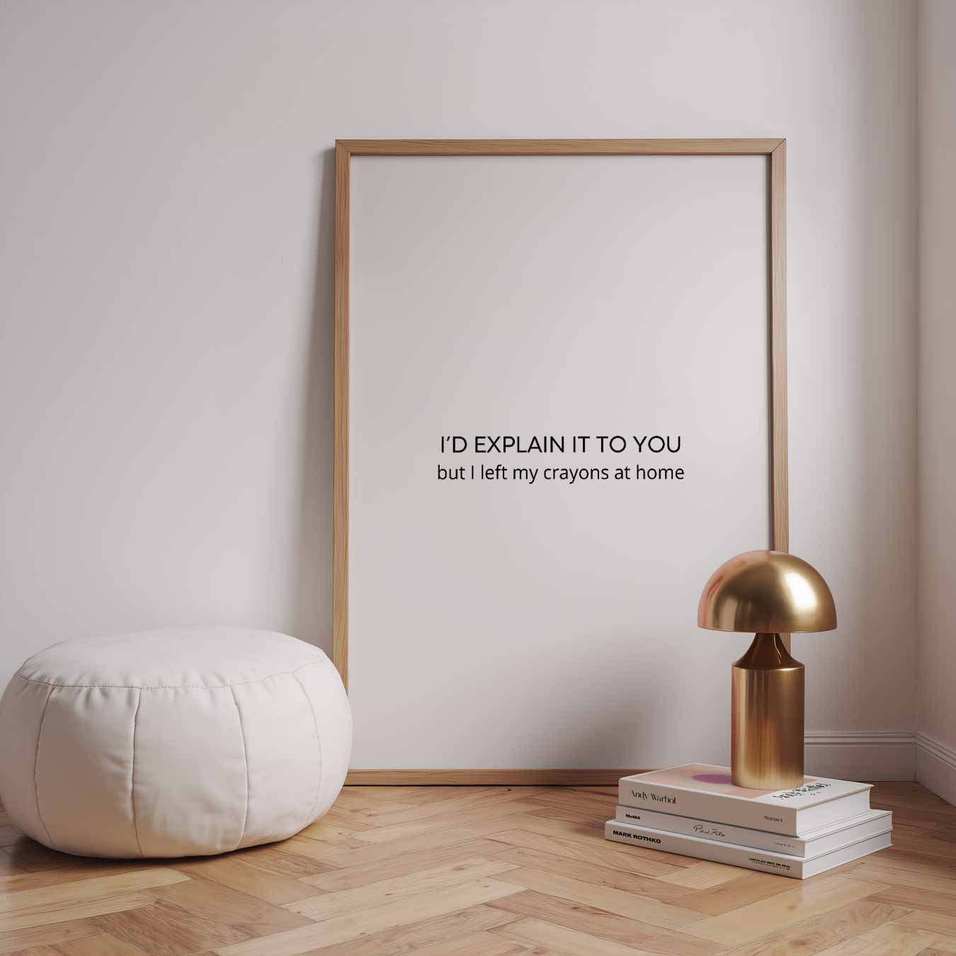 Sarcastische Witte Tekstposter-WallArtistic