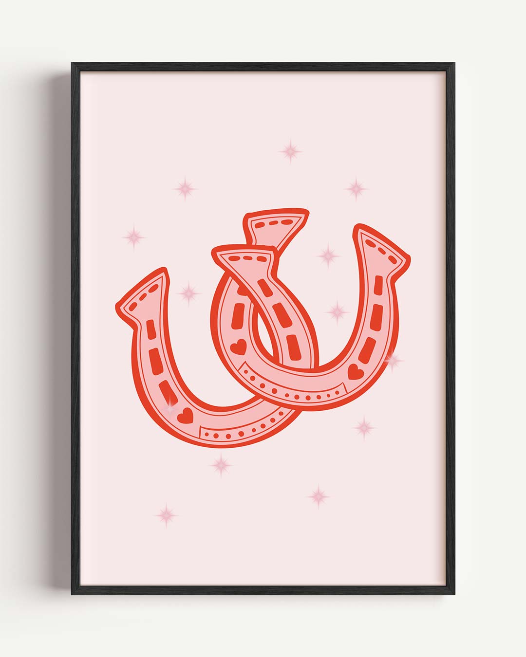 Stijlvolle Roze Hoefijzers Poster-WallArtistic