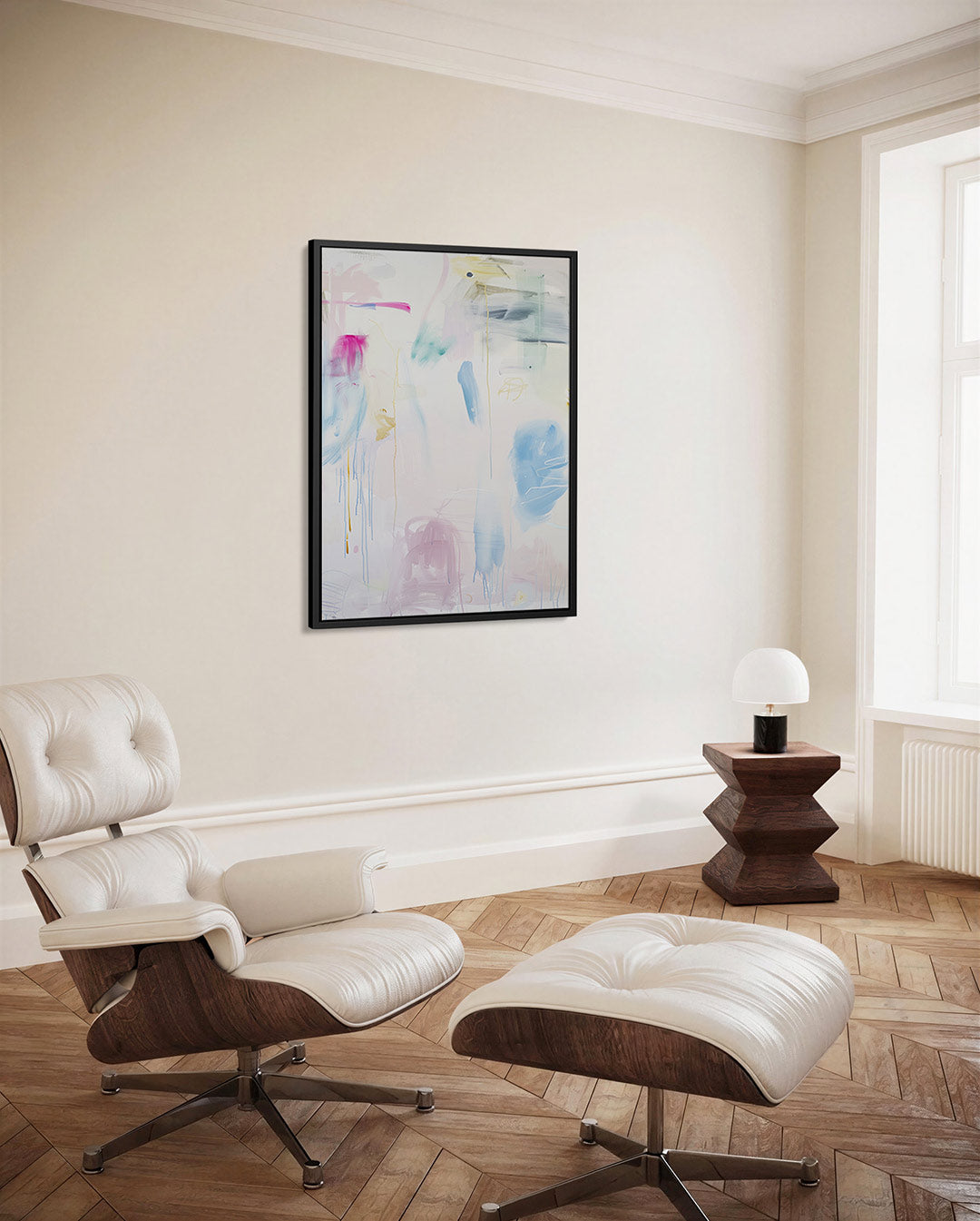 Vloeiende kleurencompositie Kunstwerk