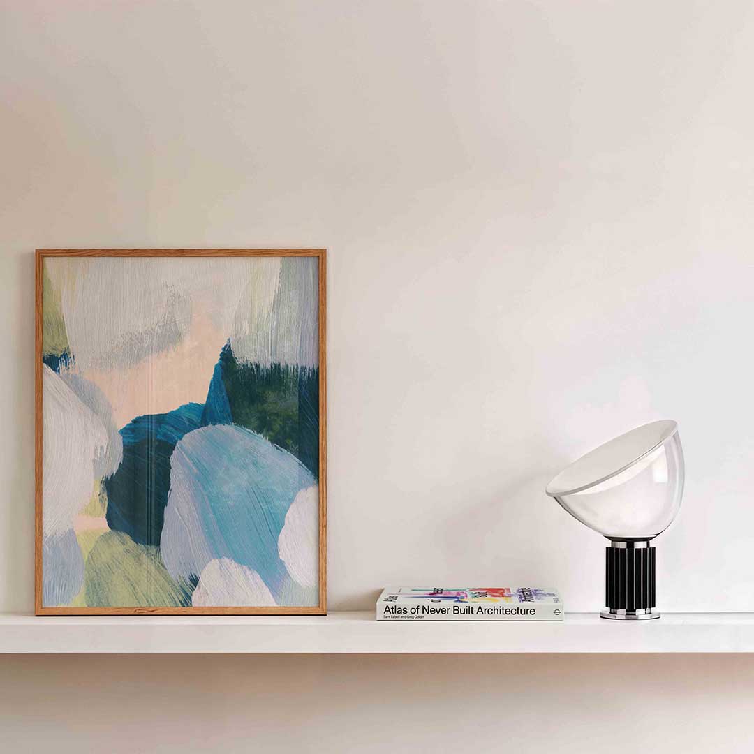 Abstracte penseelstreken Poster