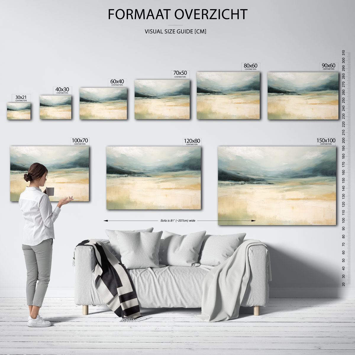 Landschap met zachte tinten Poster