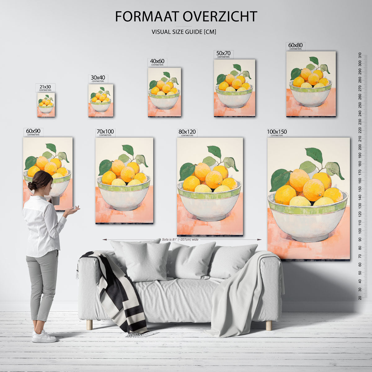 Citrusvruchten in schaal Poster