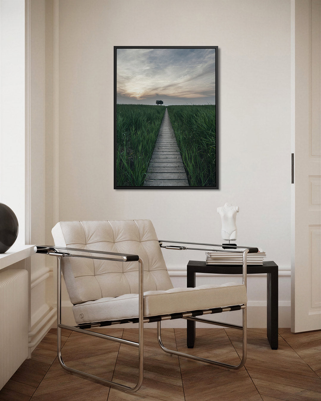 Rustige landschapspad Kunstwerk