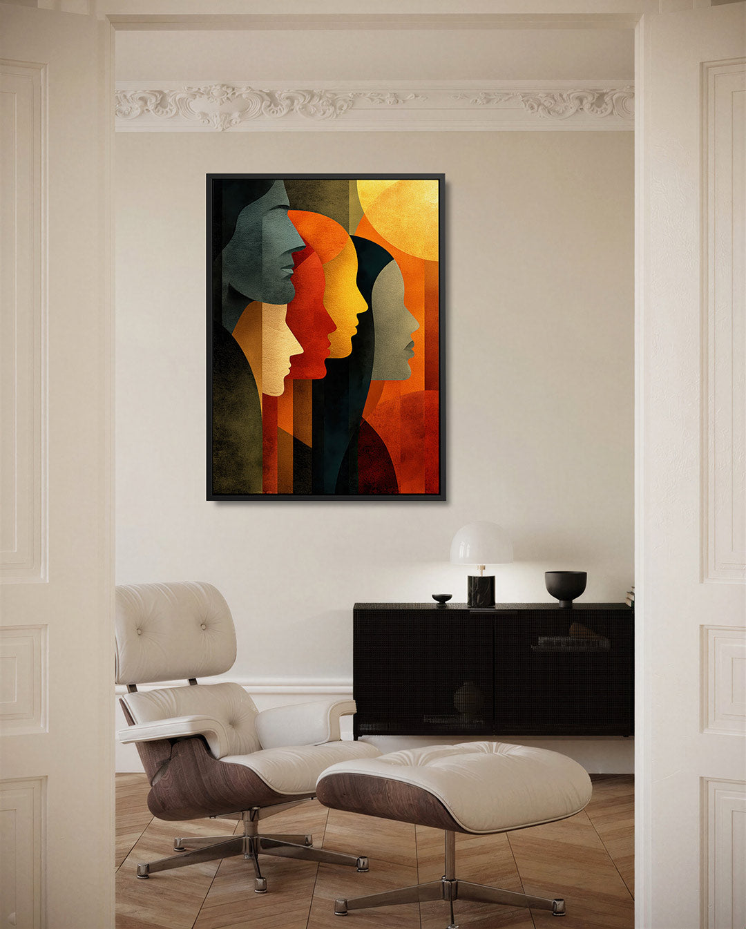 Gestileerde silhouetten Kunstwerk