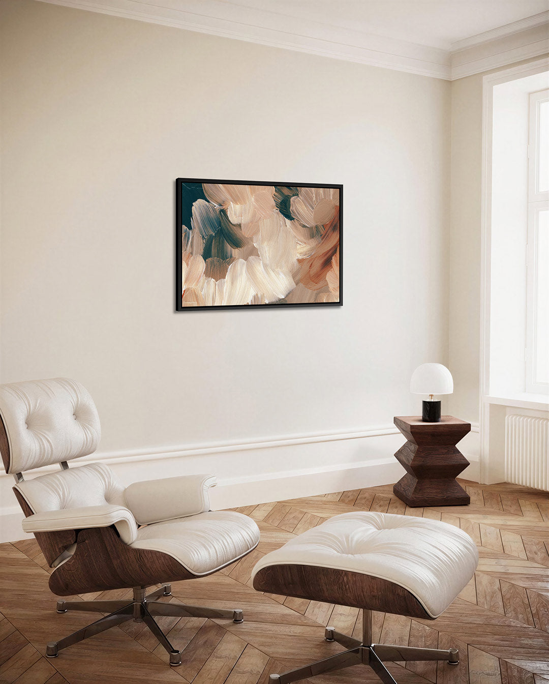Organische borstelvegen Kunstwerk