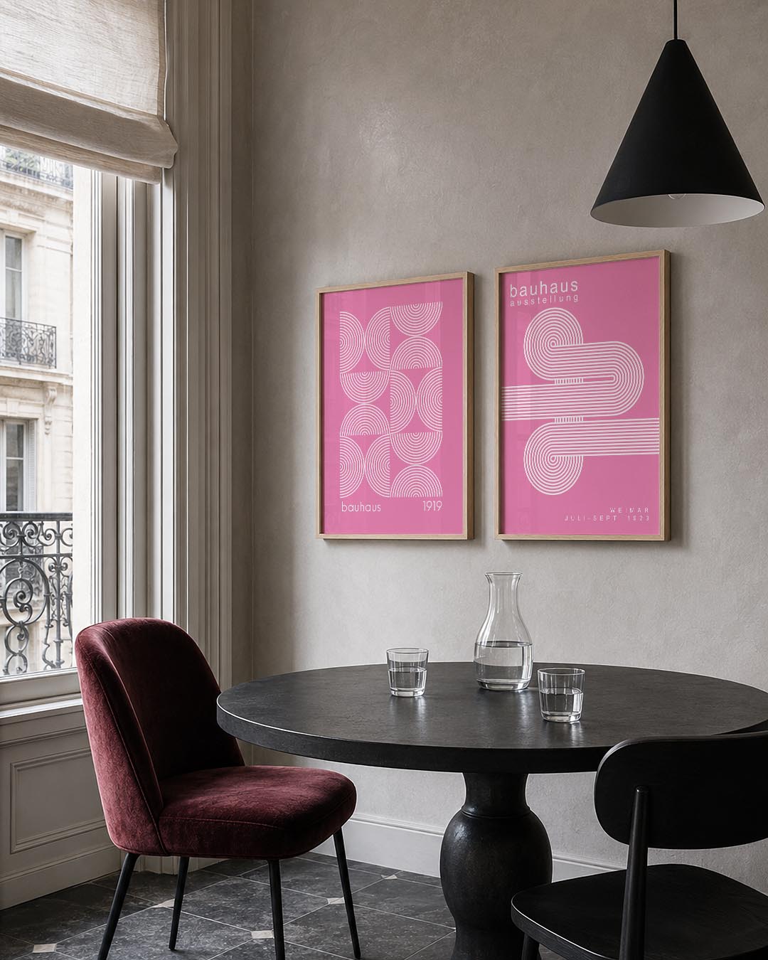 Cirkelritme en lijnen Posterset