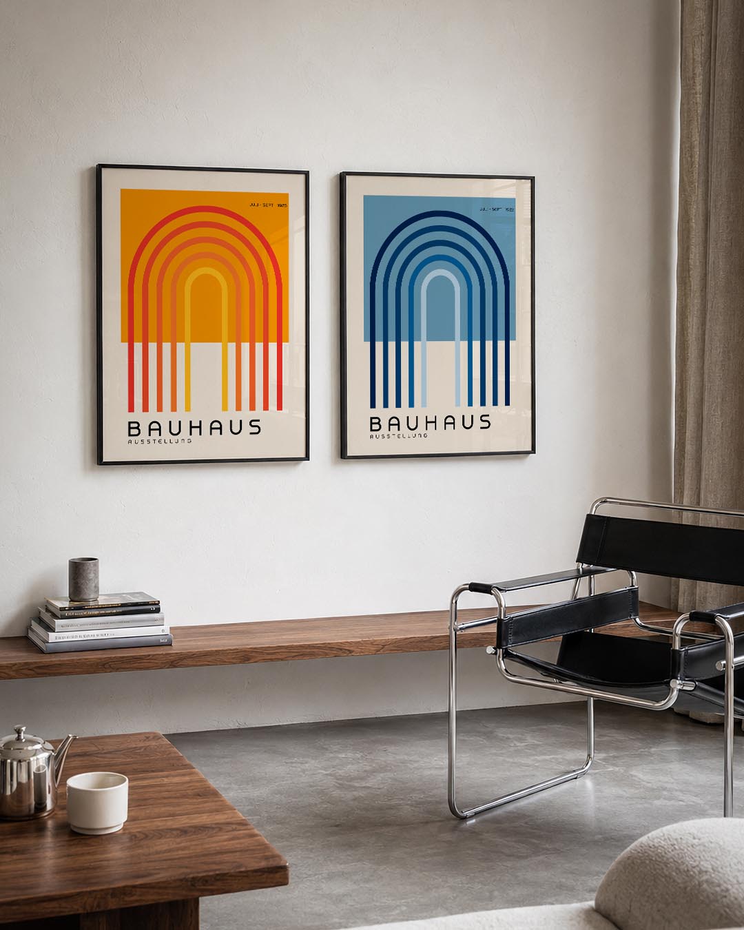 Kleurrijke booglijnen Posterset