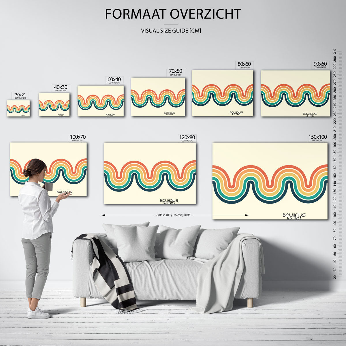 Golvend lijnenspel Poster
