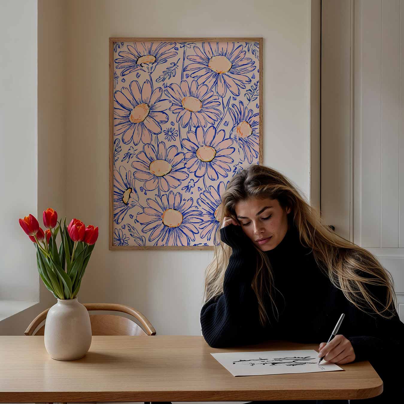 Bloemrijke Vrolijkheid Poster-WallArtistic