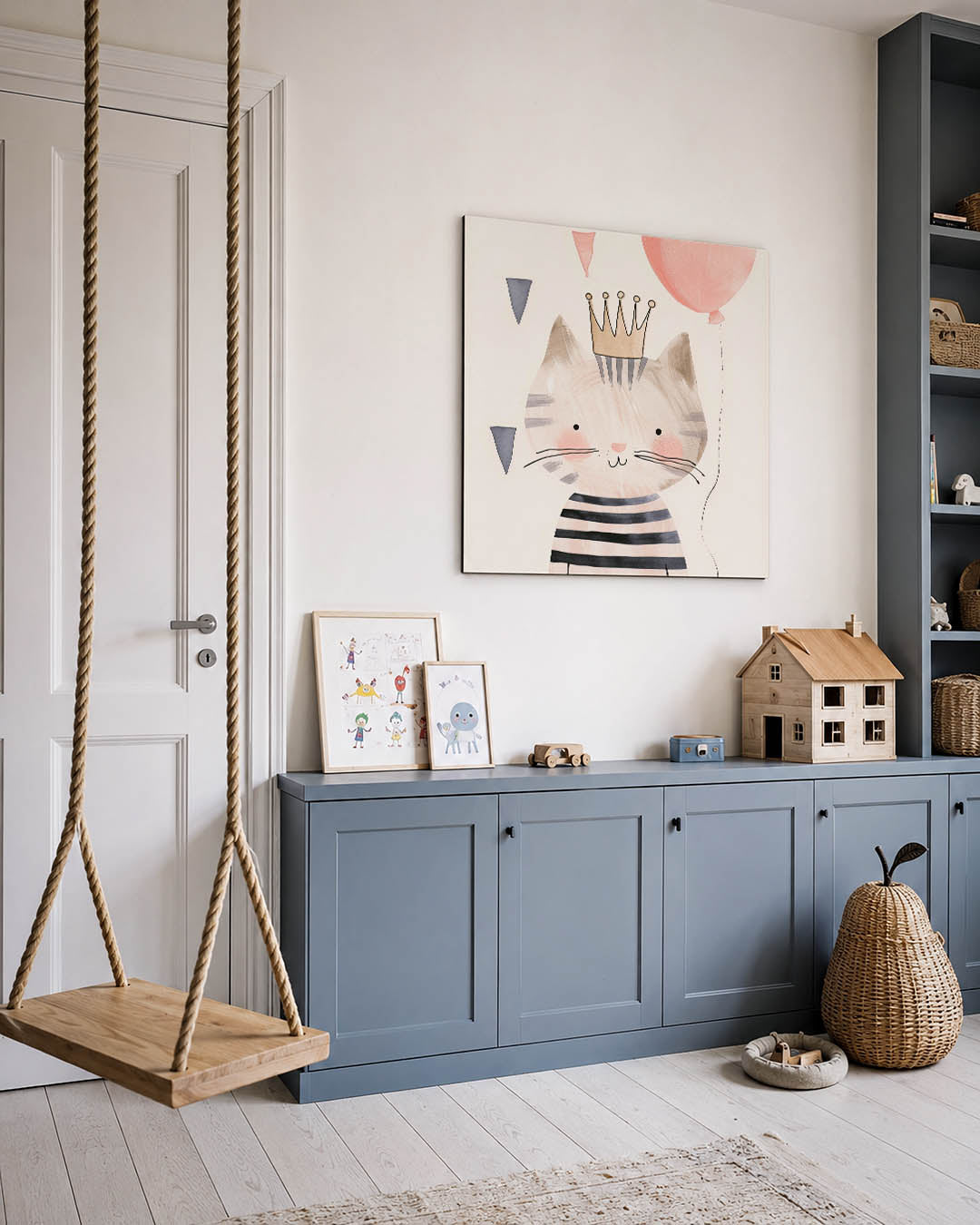 Speelse kat illustratie Kunstwerk