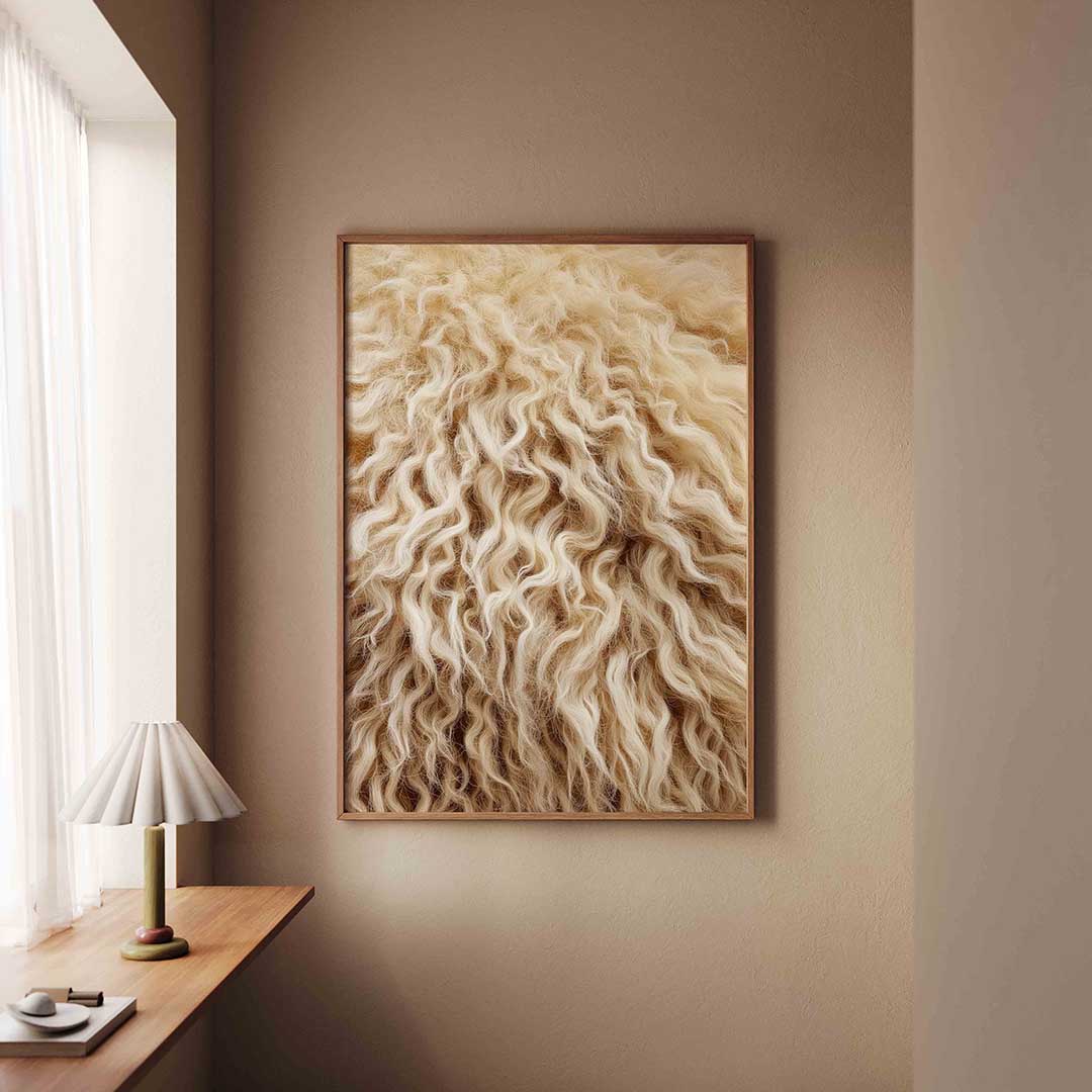 Golvend beige haar Poster